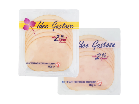 Affettato di petto di pollo o tacchino senza glutine