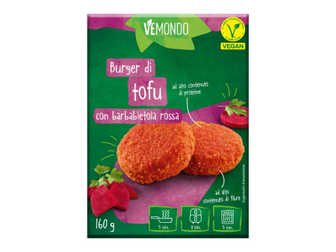 Burger di Tofu con barbabietola rossa