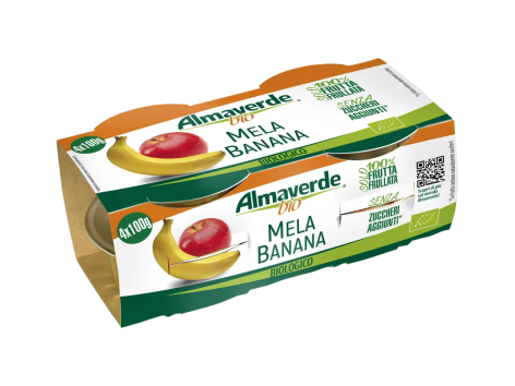 Purea di mela e banana Bio