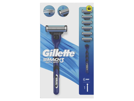 Mach3 Sport 1 rasoio + 6 lamette di ricambio