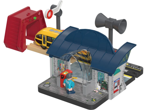 Stazione interattiva o set vigili del fuoco per pista in legno