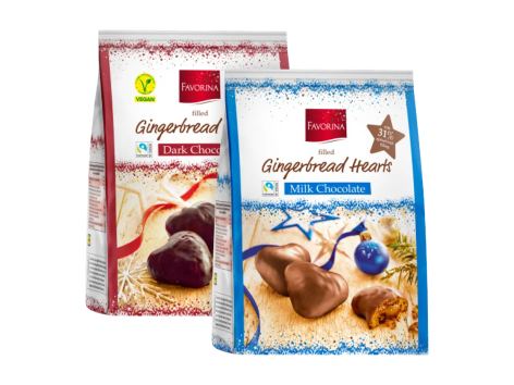 Cuori di pan speziato con ripieno al gusto di frutta