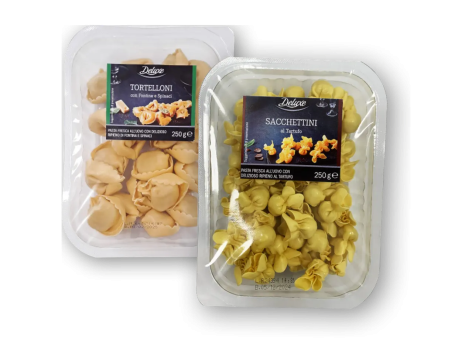 Tortelloni con fontina e spinaci/ Sacchettini al tartufo