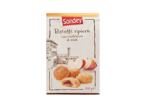 Biscotti ripieni con confettura di mela