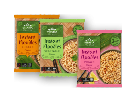 Pasta istantanea a ridotto contenuto di sale