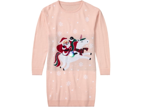 Vestito natalizio con LED da bambina