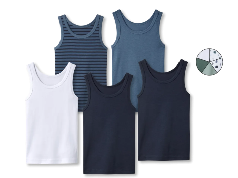 Canotta da bambino, 5 pezzi