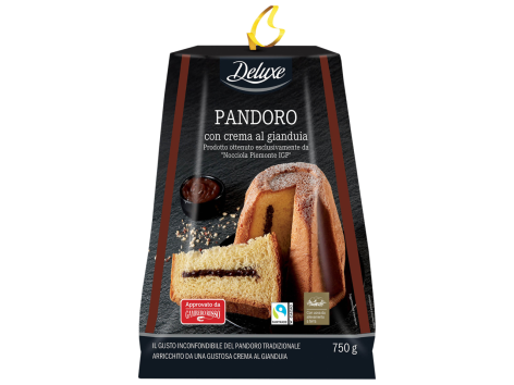 Pandoro con crema al gianduia