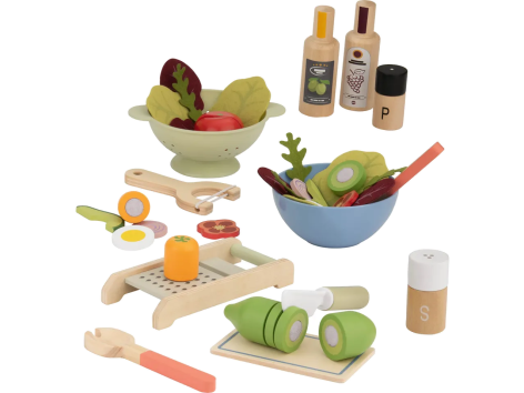 Set torta, insalatiera o hamburger in legno