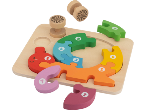Puzzle in legno con numeri