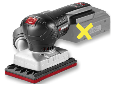 Levigatrice orbitale o smerigliatrice eccentrica ricaricabile