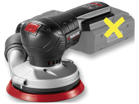 Levigatrice orbitale o smerigliatrice eccentrica ricaricabile