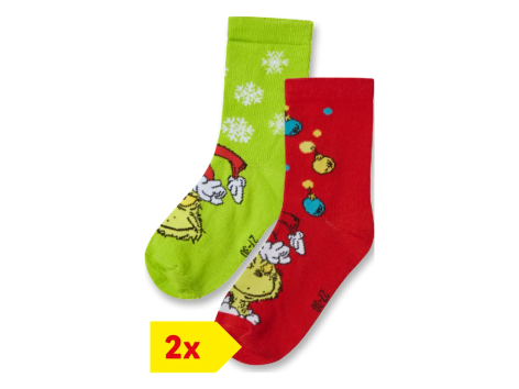 Calze da bambina, 2 paia “Grinch”