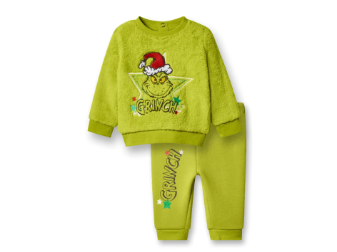 Coordinato da neonati, 2 pezzi “Grinch”