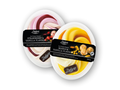 Gelato al gusto vaniglia variegato