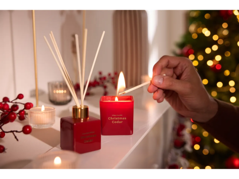 Set candela profumata e profumo per ambienti