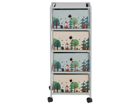 Scaffale con rotelle per bambini