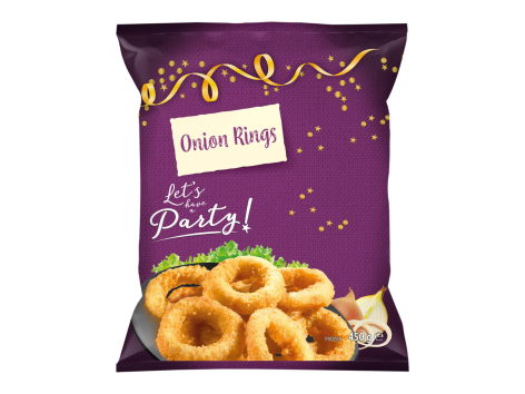 Anelli di cipolla impanati e prefritti