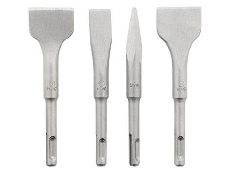 Punte per trapano a percussione o scalpelli corti