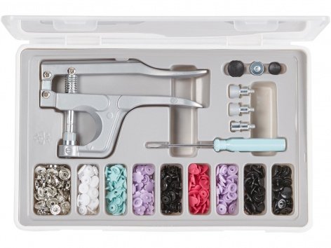 Set bottoni a pressione con pinza