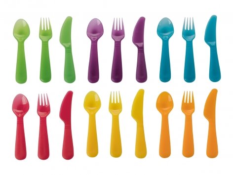 Posate, bicchieri, piatti o ciotole di plastica