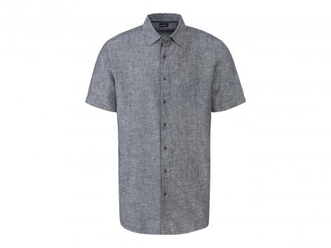 Camicia in lino a maniche corte da uomo