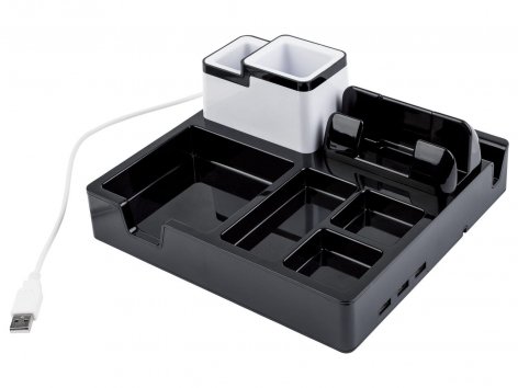 Organizer da scrivania con USB-Hub