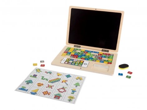 Calendario magnetico, programma settimanale o computer in legno per bambini
