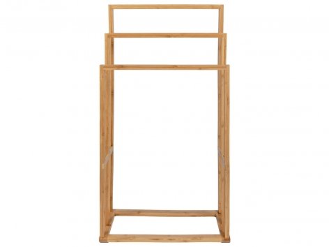 Scaffale o stander portasciugamani in bambù