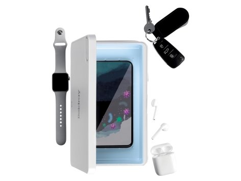 Sterilizzatore UV con base per ricarica wireless