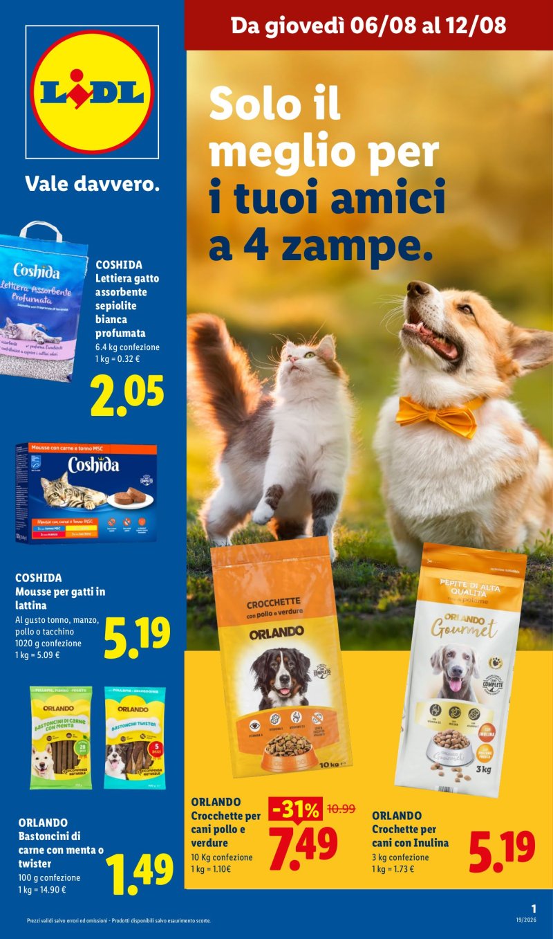 Pagina 1 del volantino Offerte valide dal 06/08 al 12/08