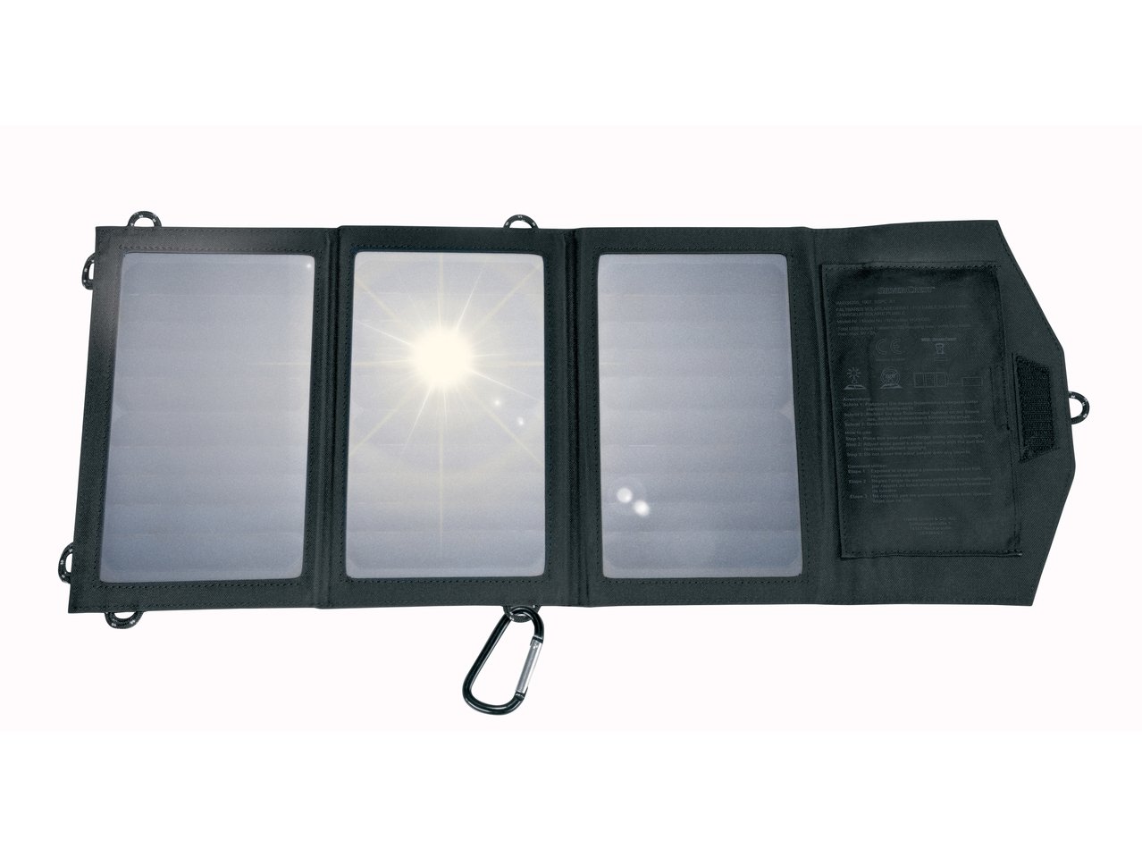 Caricabatterie pieghevole a energia solare