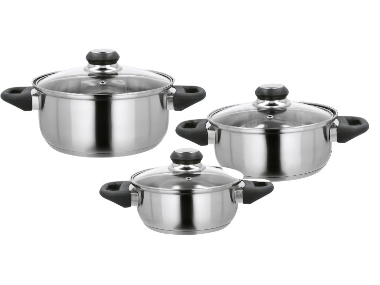 Set pentole in acciaio, 6 pezzi