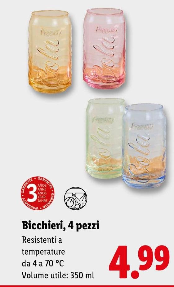 Bicchieri, 4 Pezzi