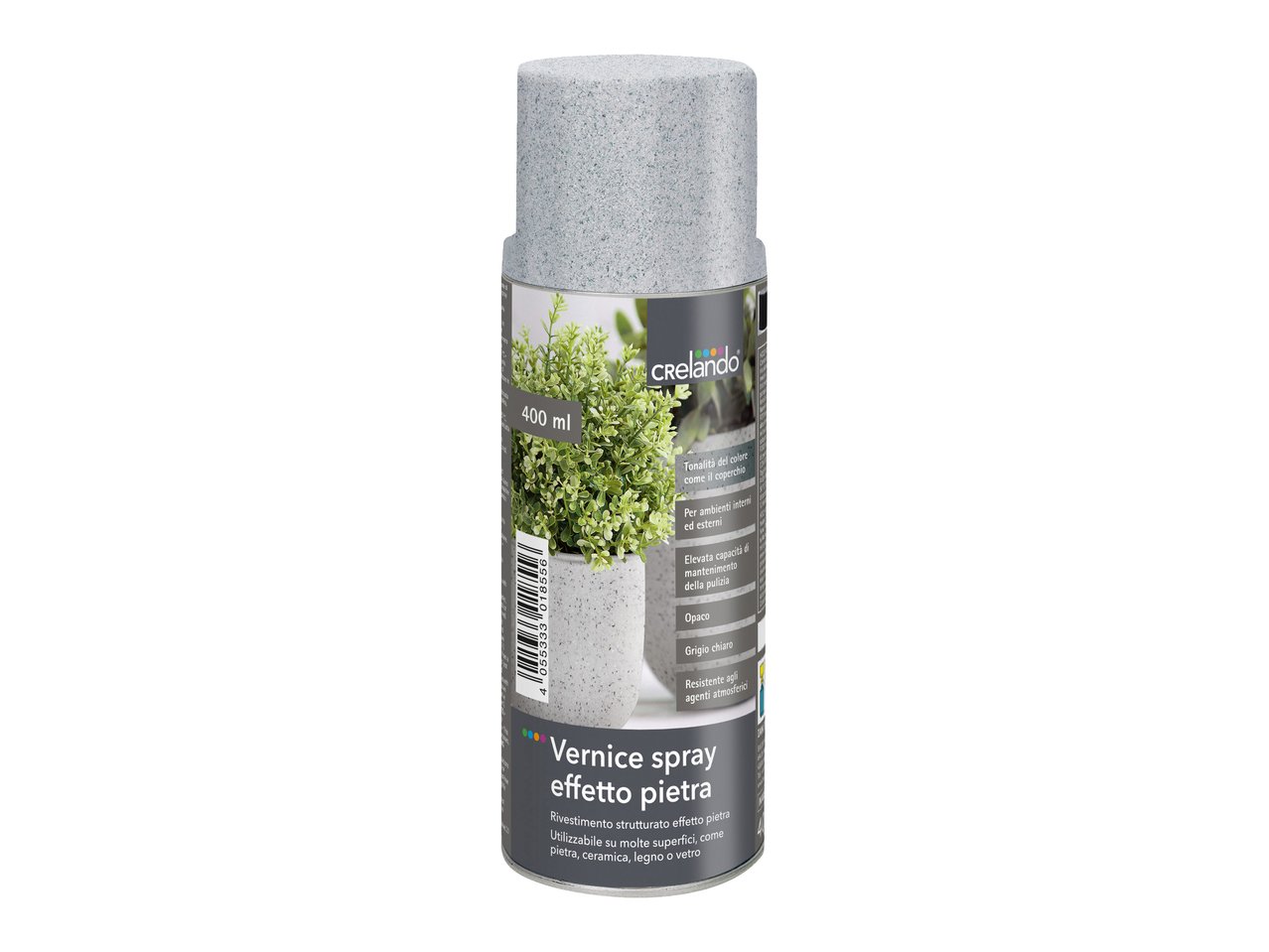 Vernice spray effetto pietra, metallica o argento