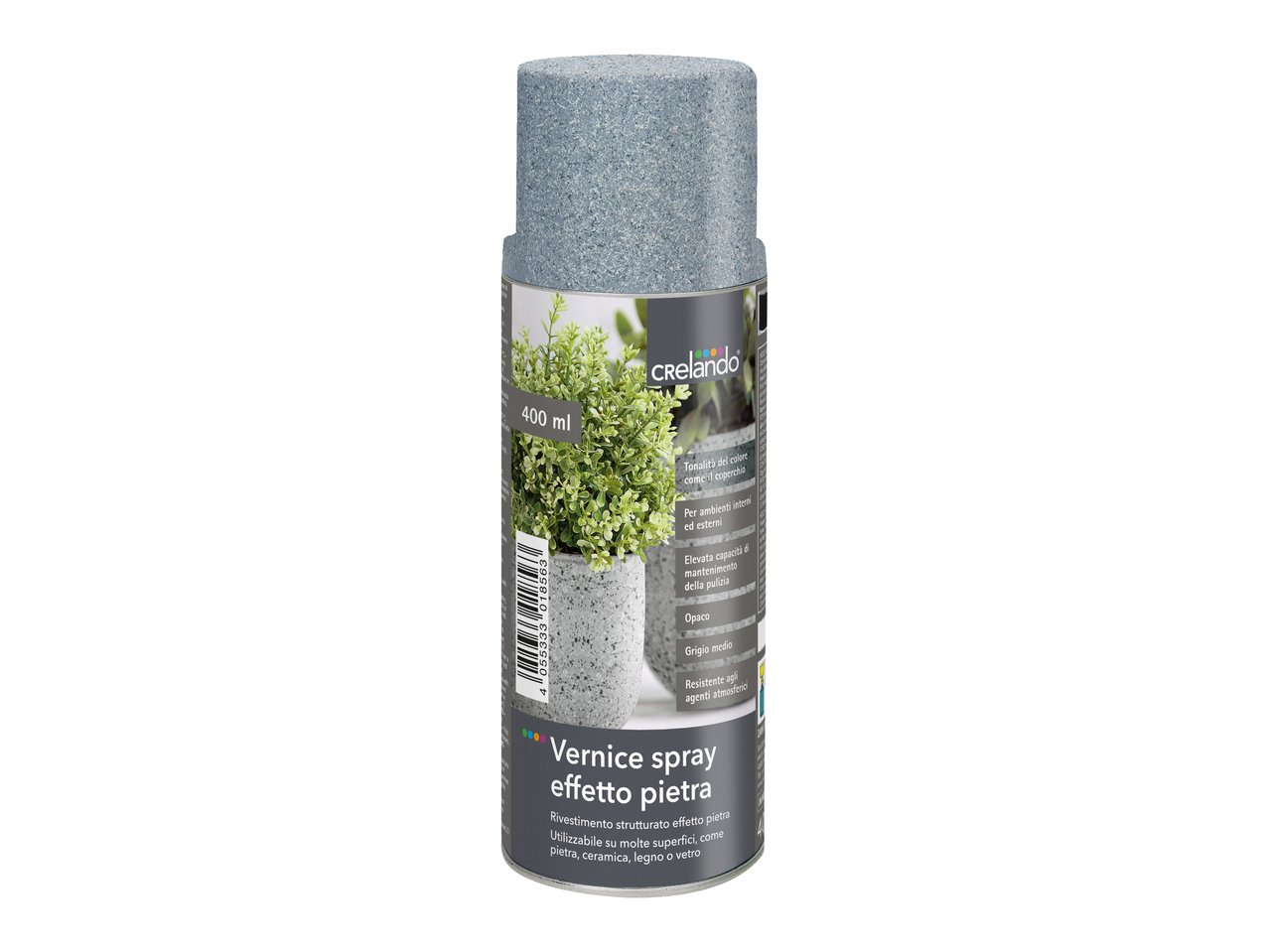 Vernice spray effetto pietra, metallica o argento