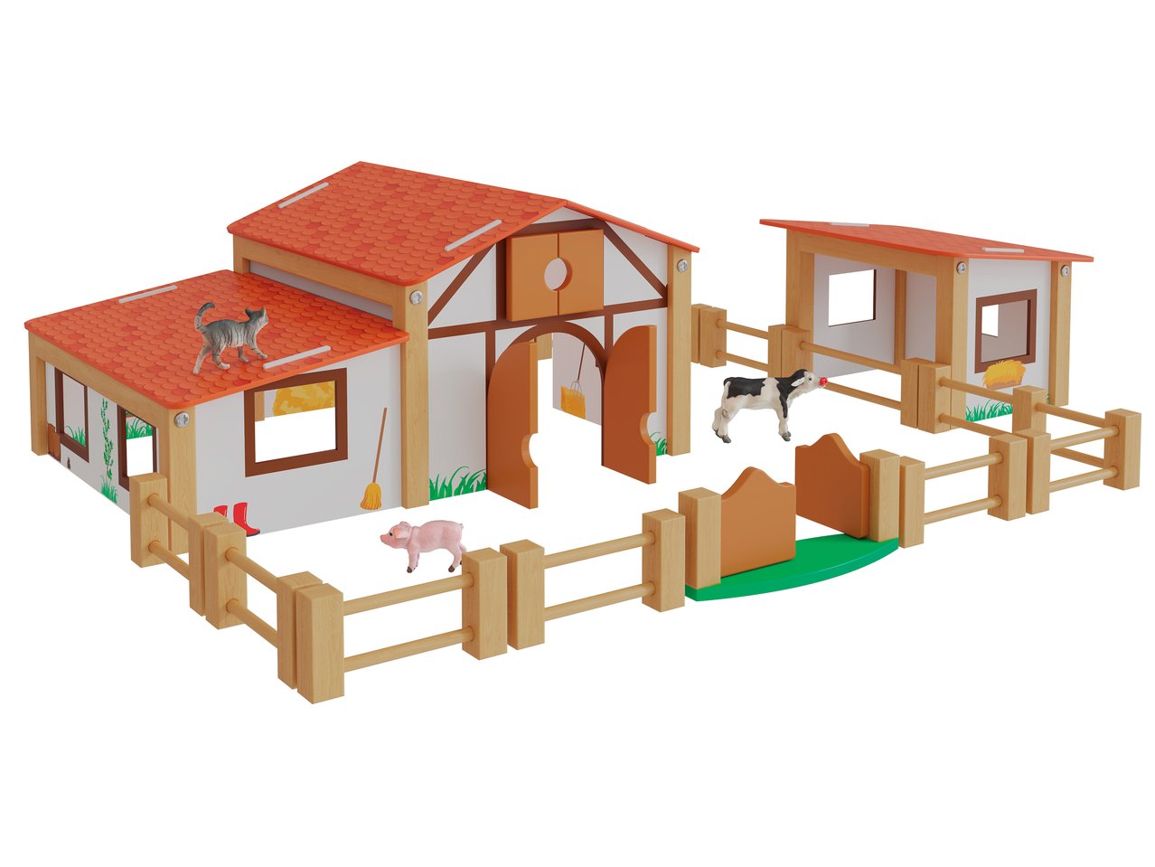 Fattoria o zoo in legno