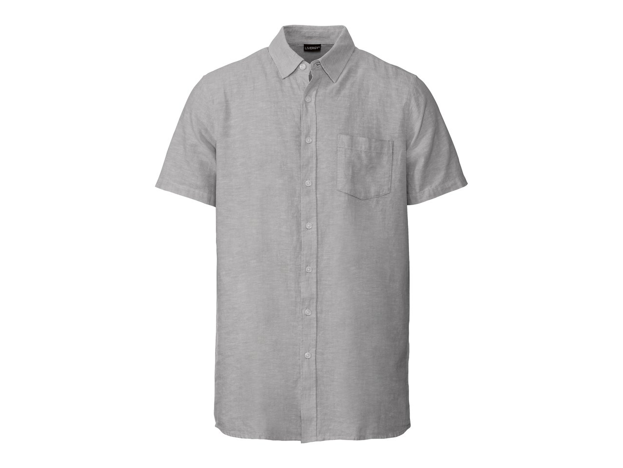 Camicia in lino a maniche corte da uomo