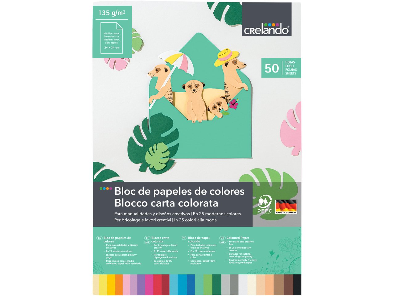 Blocco carta o cartoncini colorati