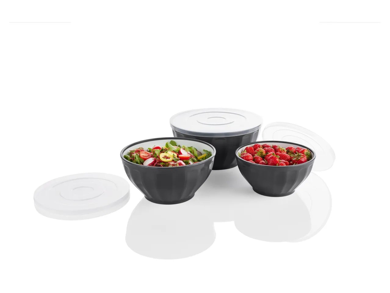 Set ciotole con coperchio