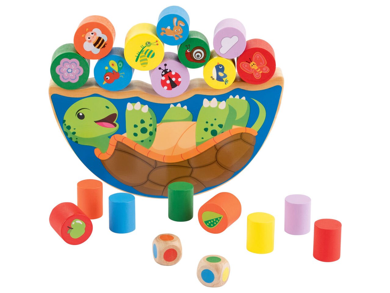 Gioco in legno "Domino, memo, gioco della pesca o di equilibrio"