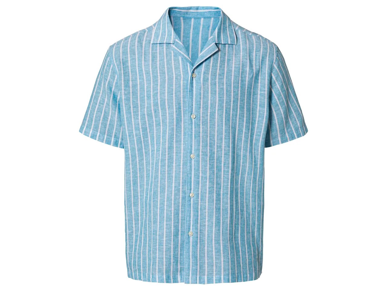 Camicia in lino a maniche corte da uomo