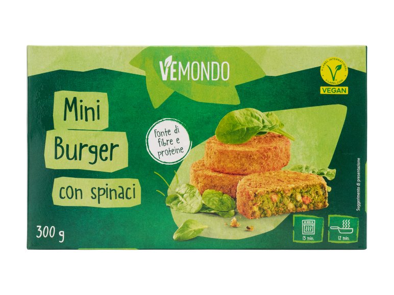 Mini burger con spinaci