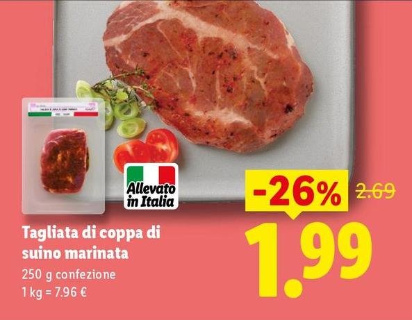 Tagliata Di Coppa Di Suino Marinata