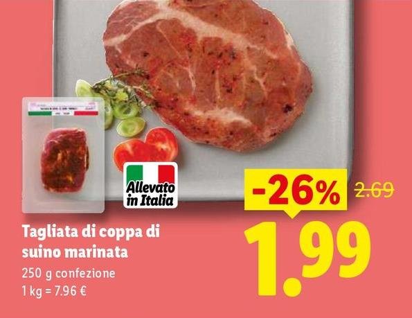Tagliata Di Coppa Di Suino Marinata
