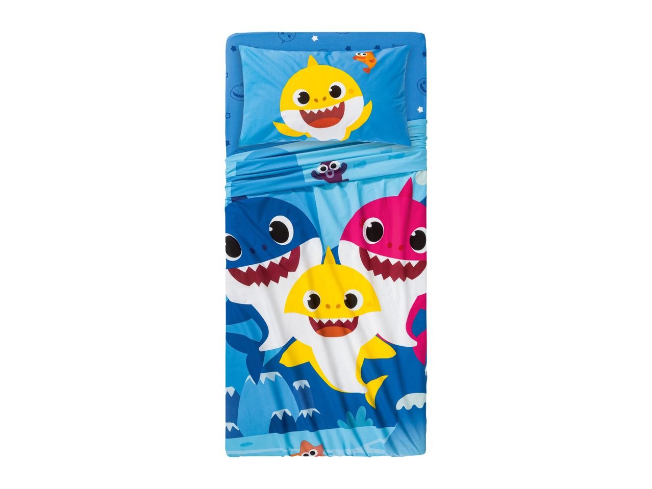 Completo lenzuola singole "Baby Shark, Batman, Hello Kitty, Paw Patrol, Peppa Pig"