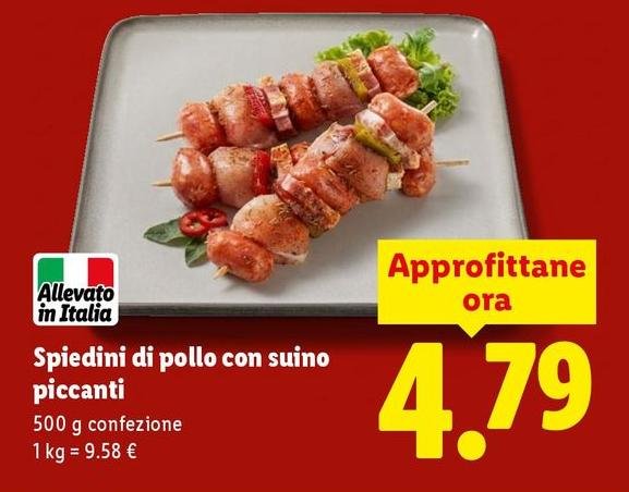 Spiedini Di Pollo Con Suino Piccanti