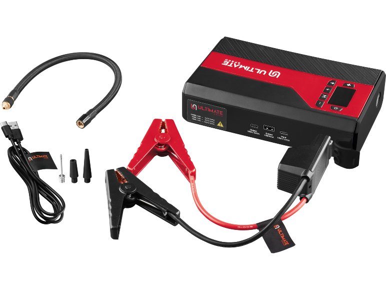 Powerbank con compressore e ausilio per avviamento auto