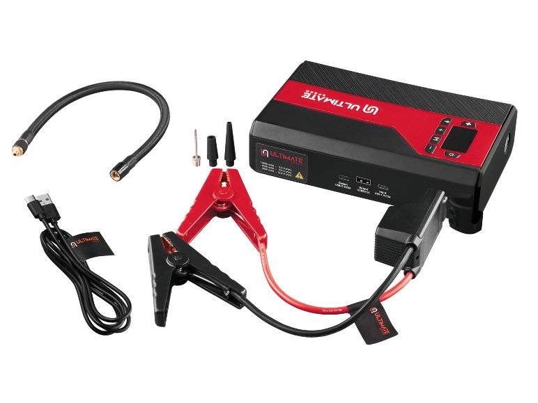 Powerbank con compressore e ausilio per avviamento auto