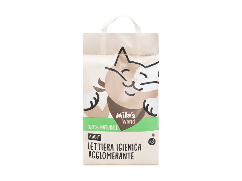 Lettiera igienica agglomerante per gatti